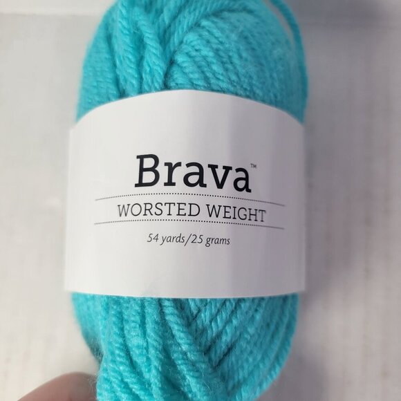 Lot of 10 Mini Skeins Knit Picks Brava Blue & Green Worsted Weight Yarn - Picture 5 of 16